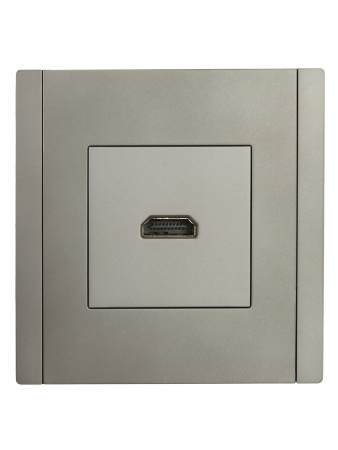 FORTE&PIANO Розетка HDMI FP540 сталь IEK FP-H10-K46
