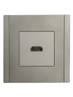 FORTE&PIANO Розетка HDMI FP540 сталь IEK FP-H10-K46