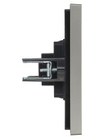 FORTE&PIANO Розетка HDMI FP540 сталь IEK FP-H10-K46