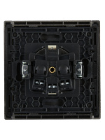 FORTE&PIANO Розетка 1-местная с заземлением с защитными шторками винтовое крепление 16А FP515 сталь IEK FP-R14-16-K46