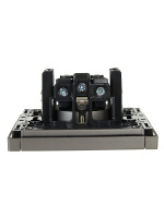 FORTE&PIANO Розетка 1-местная с заземлением с защитными шторками винтовое крепление 16А FP515 сталь IEK FP-R14-16-K46