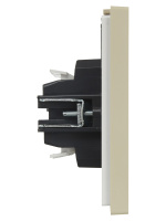 FORTE&PIANO Выключатель 2-клавишный проходной 10А FP407 ваниль IEK FP-V22-0-10-1-K10