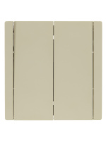 FORTE&PIANO Выключатель 2-клавишный проходной 10А FP407 ваниль IEK FP-V22-0-10-1-K10