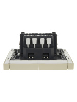 FORTE&PIANO Выключатель 2-клавишный проходной 10А FP407 ваниль IEK FP-V22-0-10-1-K10