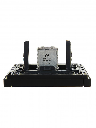 FORTE&PIANO Розетка TV проходная FP129 черный IEK FP-A10-P-K02