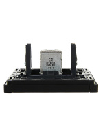 FORTE&PIANO Розетка TV проходная FP129 черный IEK FP-A10-P-K02