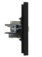 FORTE&PIANO Розетка TV проходная FP129 черный IEK FP-A10-P-K02