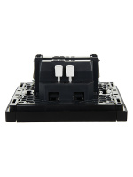 FORTE&PIANO Выключатель 1-клавишный проходной 10А FP103 черный IEK FP-V12-0-10-1-K02