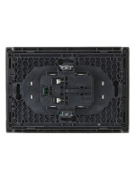 FORTE&PIANO Розетка 2-местная с заземлением без защитных шторок безвинтовое крепление 16А FP524 сталь IEK FP-R21-16-1-K46