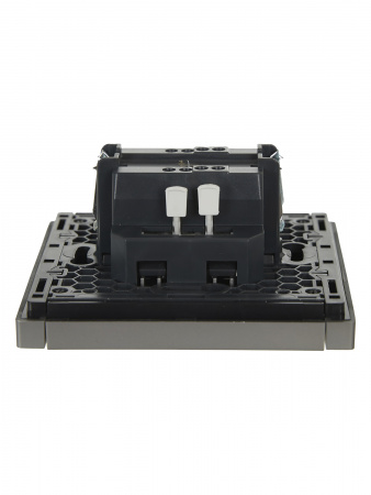 FORTE&PIANO Выключатель 1-клавишный с индикацией 10А FP502 сталь IEK FP-V10-1-10-1-K46