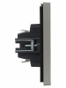 FORTE&PIANO Выключатель 1-клавишный с индикацией 10А FP502 сталь IEK FP-V10-1-10-1-K46