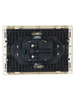 FORTE&PIANO Розетка 2-местная с заземлением без защитных шторок безвинтовое крепление 16А FP424 ваниль IEK FP-R21-16-1-K10