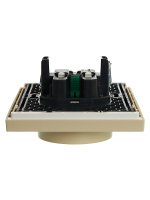 FORTE&PIANO Розетка 2-местная с заземлением без защитных шторок безвинтовое крепление 16А FP424 ваниль IEK FP-R21-16-1-K10