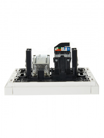FORTE&PIANO Розетка двойная TV+RJ45 кат.5E FP236 белый IEK FP-AK20-1-K01
