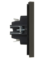 FORTE&PIANO Выключатель 2-клавишный проходной с индикацией 10А FP308 серый IEK FP-V22-1-10-1-K03