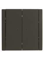 FORTE&PIANO Выключатель 2-клавишный проходной с индикацией 10А FP308 серый IEK FP-V22-1-10-1-K03