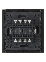 FORTE&PIANO Выключатель 2-клавишный проходной с индикацией 10А FP308 серый IEK FP-V22-1-10-1-K03