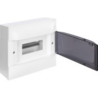 Practibox S Пластиковый щиток Навесной (ЩРн-П) 1X8 Дымчатая дверь Legrand 134618