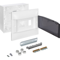 Practibox S Пластиковый щиток Навесной (ЩРн-П) 1X8 Дымчатая дверь Legrand 134618