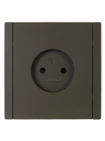 FORTE&PIANO Розетка 1-местная без заземления с защитными шторками винтовое крепление 10А FP317 серый IEK FP-R13-10-K03