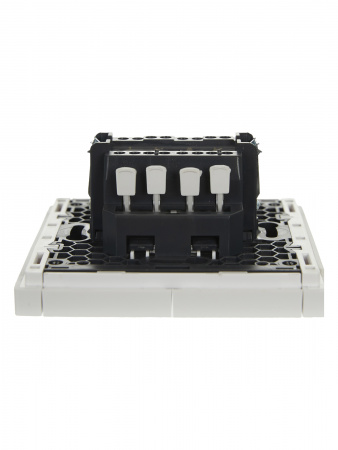 FORTE&PIANO Выключатель 2-клавишный проходной 10А FP207 белый IEK FP-V22-0-10-1-K01