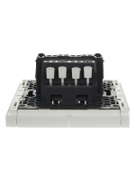 FORTE&PIANO Выключатель 2-клавишный проходной 10А FP207 белый IEK FP-V22-0-10-1-K01