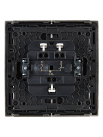 FORTE&PIANO Выключатель 2-клавишный 10А FP505 сталь IEK FP-V20-0-10-1-K46