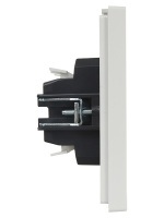 FORTE&PIANO Выключатель 2-клавишный проходной с индикацией 10А FP208 белый IEK FP-V22-1-10-1-K01