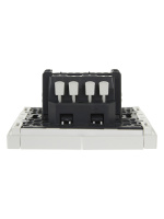 FORTE&PIANO Выключатель 2-клавишный проходной с индикацией 10А FP208 белый IEK FP-V22-1-10-1-K01