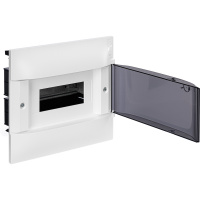 Practibox S Пластиковый щиток Встраиваемый (ЩРв-П) 1X8 Дымчатая дверь Legrand 134558