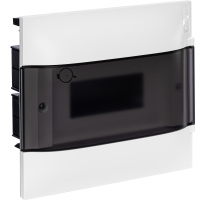 Practibox S Пластиковый щиток Встраиваемый (ЩРв-П) 1X8 Дымчатая дверь Legrand 134558