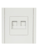 FORTE&PIANO Розетка компьютерная двойная RJ45 кат.6 FP234 белый IEK FP-K20-2-K01