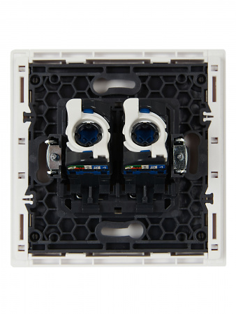 FORTE&PIANO Розетка компьютерная двойная RJ45 кат.6 FP234 белый IEK FP-K20-2-K01