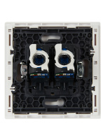 FORTE&PIANO Розетка компьютерная двойная RJ45 кат.6 FP234 белый IEK FP-K20-2-K01