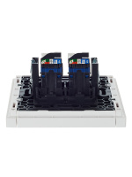 FORTE&PIANO Розетка компьютерная двойная RJ45 кат.6 FP234 белый IEK FP-K20-2-K01