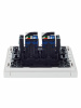 FORTE&PIANO Розетка компьютерная двойная RJ45 кат.6 FP234 белый IEK FP-K20-2-K01
