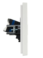 FORTE&PIANO Розетка компьютерная двойная RJ45 кат.6 FP234 белый IEK FP-K20-2-K01