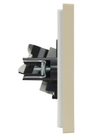 FORTE&PIANO Розетка двойная RJ11+RJ45 кат.5E FP435 ваниль IEK FP-KT20-O-1-K10