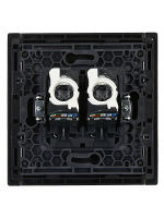 FORTE&PIANO Розетка компьютерная двойная RJ45 кат.5E FP133 черный IEK FP-K20-1-K02