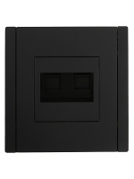 FORTE&PIANO Розетка компьютерная двойная RJ45 кат.5E FP133 черный IEK FP-K20-1-K02