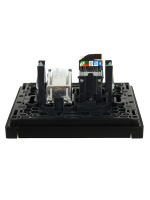 FORTE&PIANO Розетка двойная TV+RJ45 кат.5E FP136 черный IEK FP-AK20-1-K02