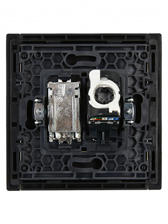FORTE&PIANO Розетка двойная TV+RJ45 кат.5E FP136 черный IEK FP-AK20-1-K02