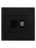 FORTE&PIANO Розетка двойная TV+RJ45 кат.5E FP136 черный IEK FP-AK20-1-K02