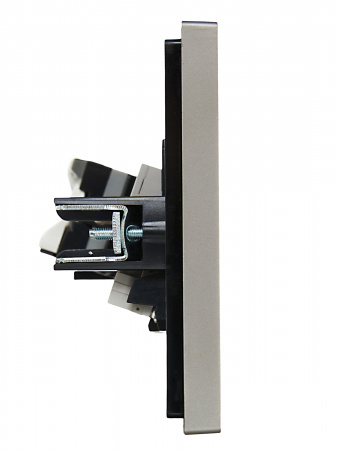 FORTE&PIANO Розетка двойная RJ11+RJ45 кат.5E FP535 сталь IEK FP-KT20-O-1-K46