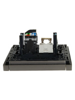 FORTE&PIANO Розетка двойная RJ11+RJ45 кат.5E FP535 сталь IEK FP-KT20-O-1-K46