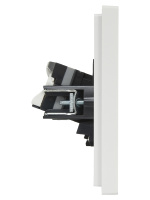 FORTE&PIANO Розетка компьютерная двойная RJ45 кат.5E FP233 белый IEK FP-K20-1-K01