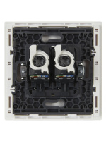 FORTE&PIANO Розетка компьютерная двойная RJ45 кат.5E FP233 белый IEK FP-K20-1-K01