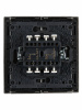 FORTE&PIANO Выключатель 2-клавишный проходной 10А FP507 сталь IEK FP-V22-0-10-1-K46