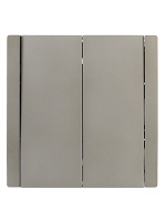 FORTE&PIANO Выключатель 2-клавишный проходной 10А FP507 сталь IEK FP-V22-0-10-1-K46