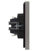 FORTE&PIANO Выключатель 1-клавишный 10А FP501 сталь IEK FP-V10-0-10-1-K46